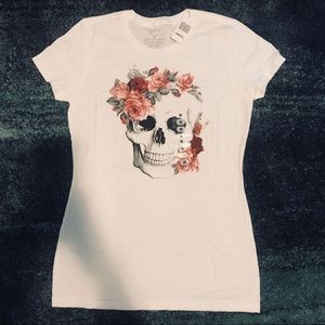 Juniors Printed Skull short sleeve T-shirt